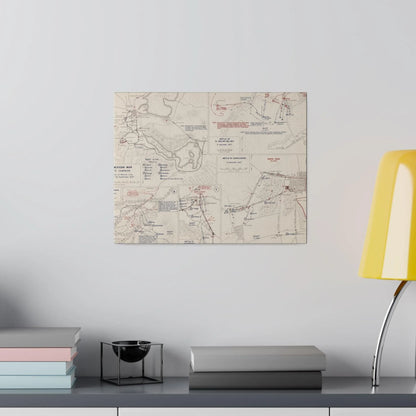 Close-up of detailed canvas texture highlighting aged, faded colors and subtle brushstroke patterns from the Scott's