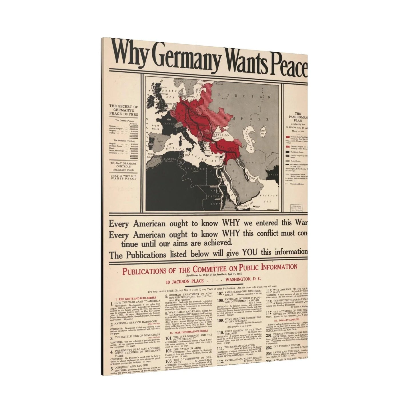 Why Germany Wants Peace 1917 - Pacific Sky Games