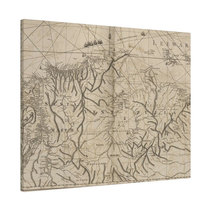 Close-up of vibrant coastal map detail highlighting turquoise waters and intricate shoreline textures from Tierra Firme