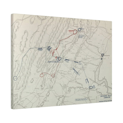 Close-up of canvas texture and subtle brushstroke details highlighting aged, beige-colored surface with faded campaign