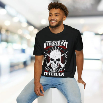 Unisex softstyle T-shirt in vibrant teal on hanger, showcasing classic crew neckline and relaxed fit from a front-overhead