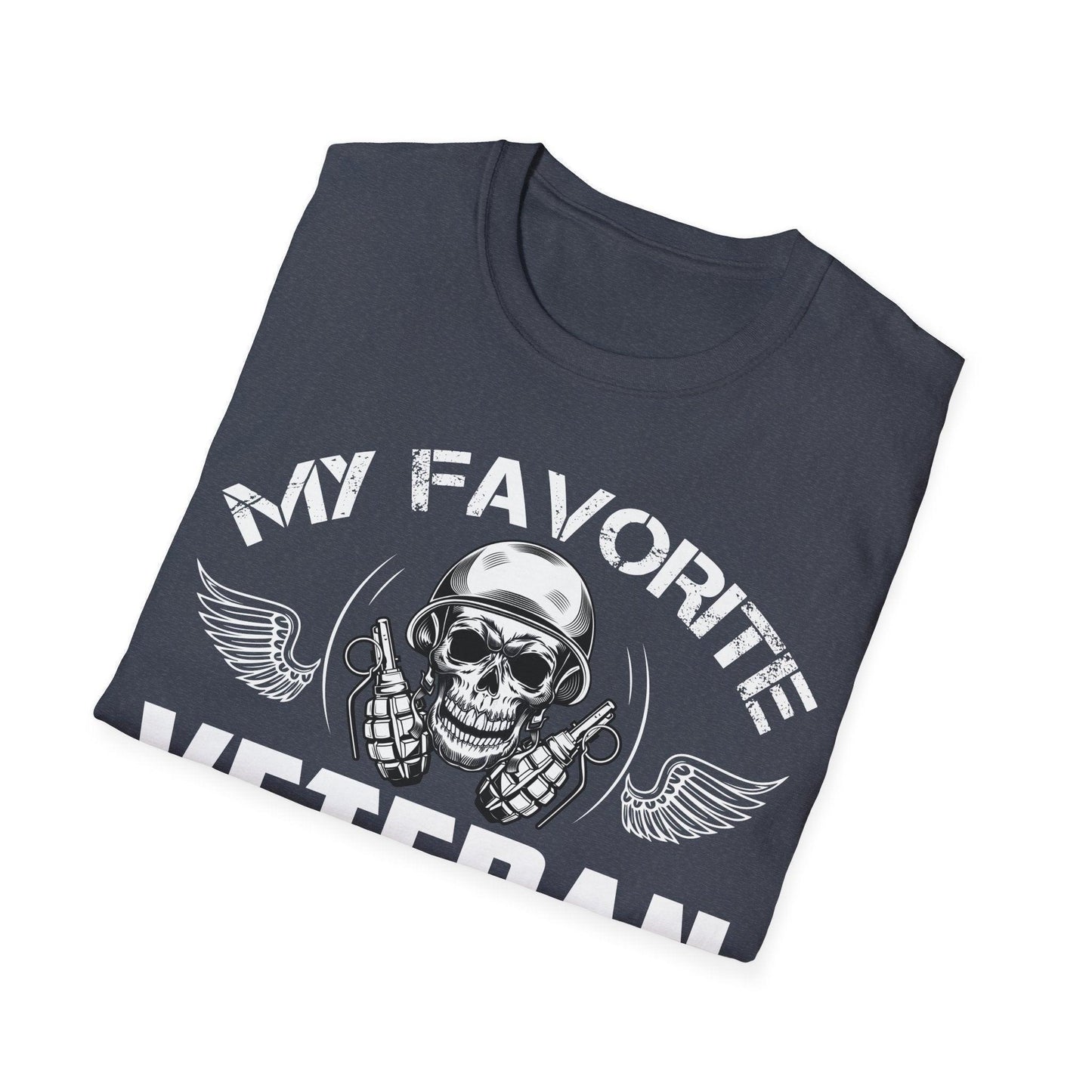 Close-up of the unisex softstyle fabric label sewn at the hem, highlighting the smooth cotton-blend material and precise