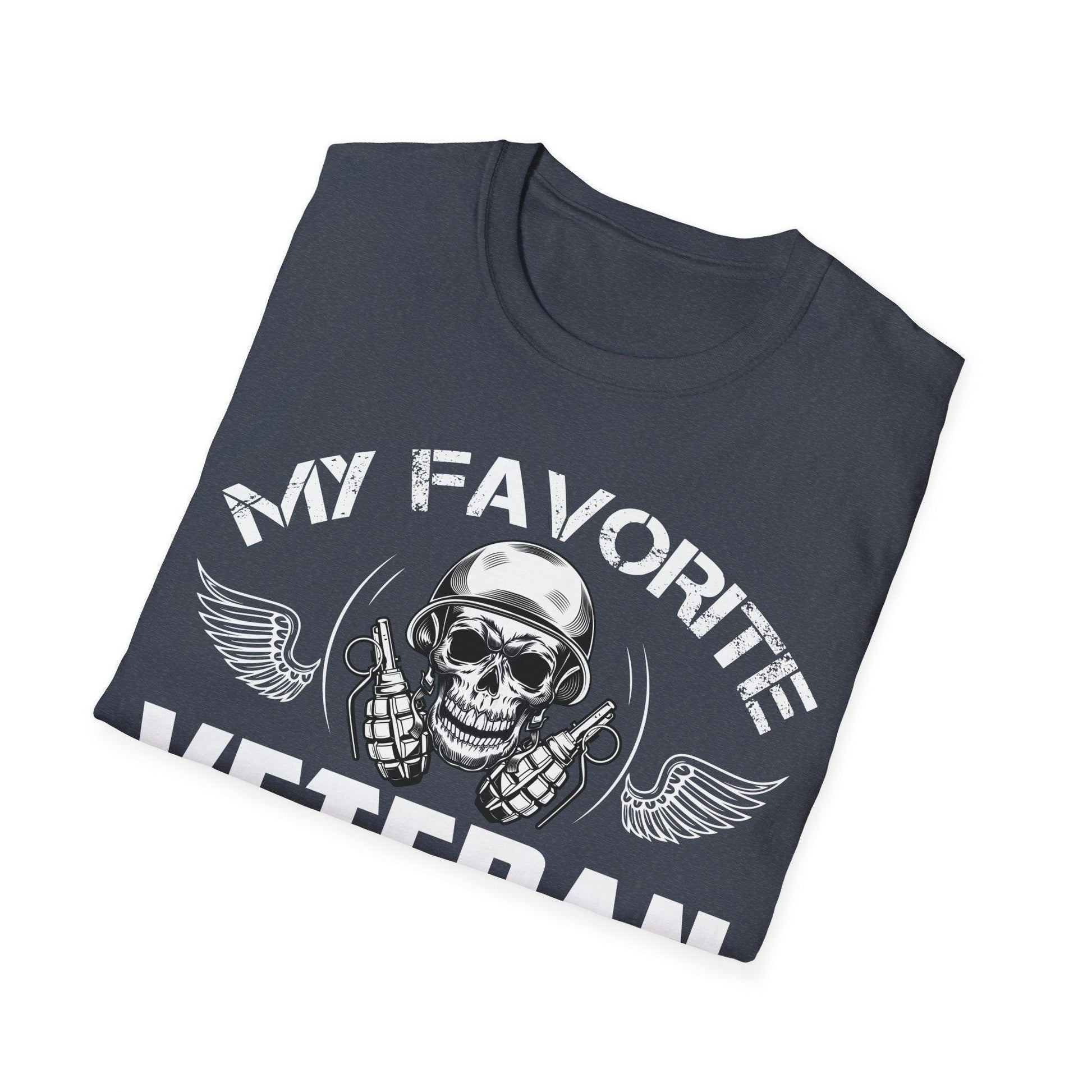 Close-up of the unisex softstyle fabric label sewn at the hem, highlighting the smooth cotton-blend material and precise