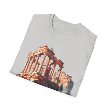 Close-up of the unisex soft cotton fabric texture showcasing the smooth, relaxed fit and vibrant blue color from a slight