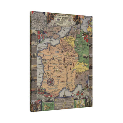 Close-up of the textured canvas material with visible stitching and natural fibers under warm lighting.