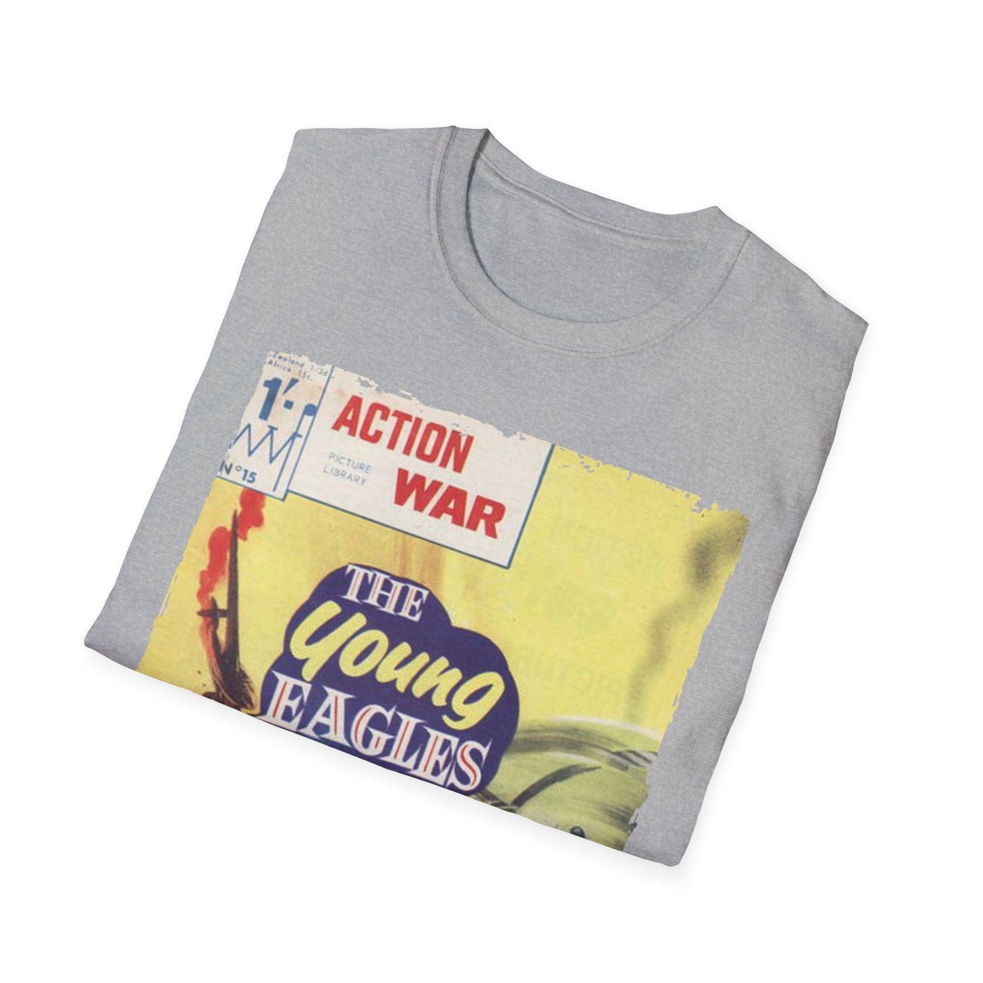 Diagonal close-up showing soft cotton fabric texture, relaxed fit, and vibrant red color with subtle stitching details.