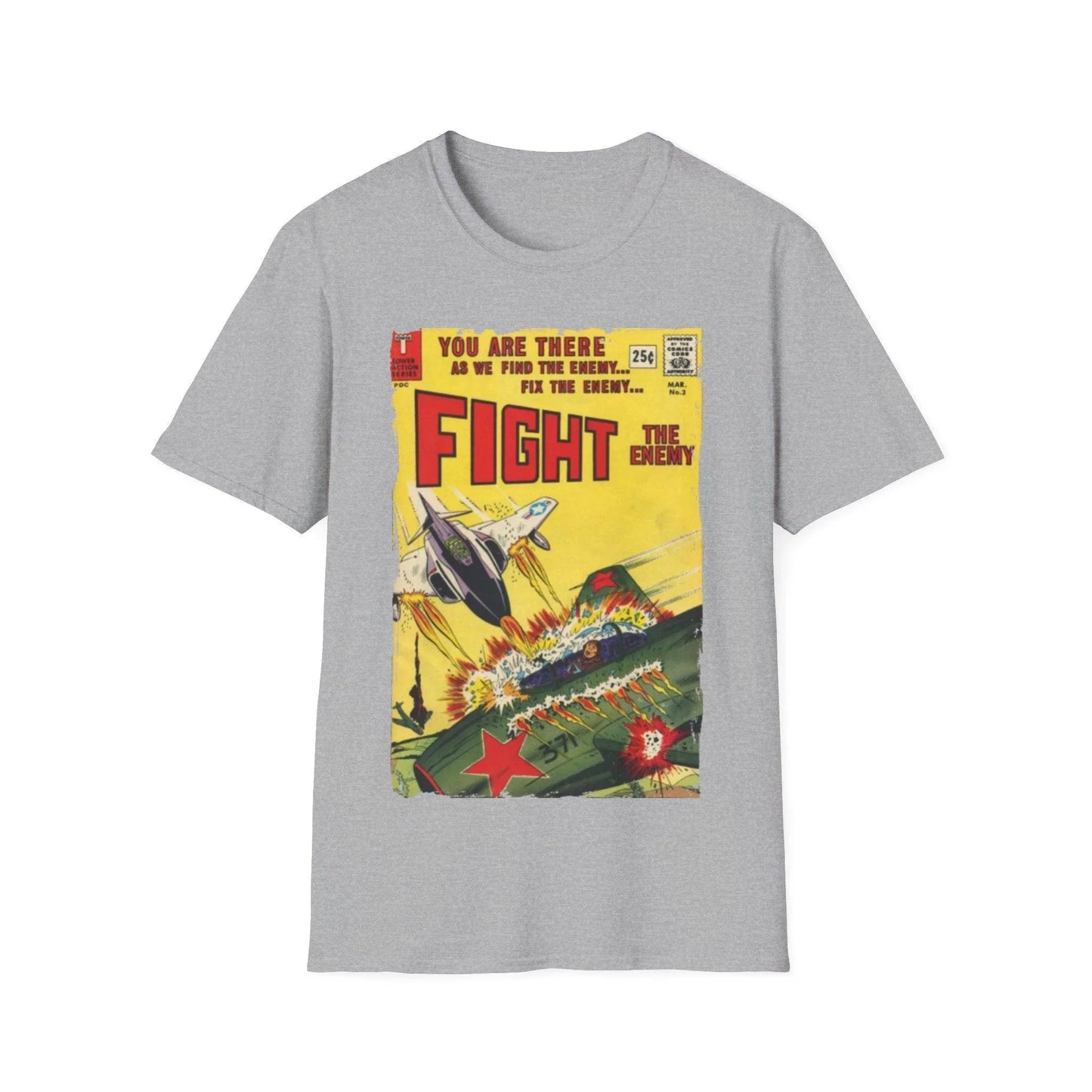 Close-up of the black unisex softstyle T-shirt fabric showing smooth texture and vibrant color from a diagonal angle