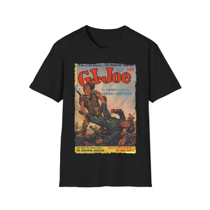 Printify G.I. Joe No.20 unisex softstyle cotton crew neck T-shirt in navy with regular fit and DTG print