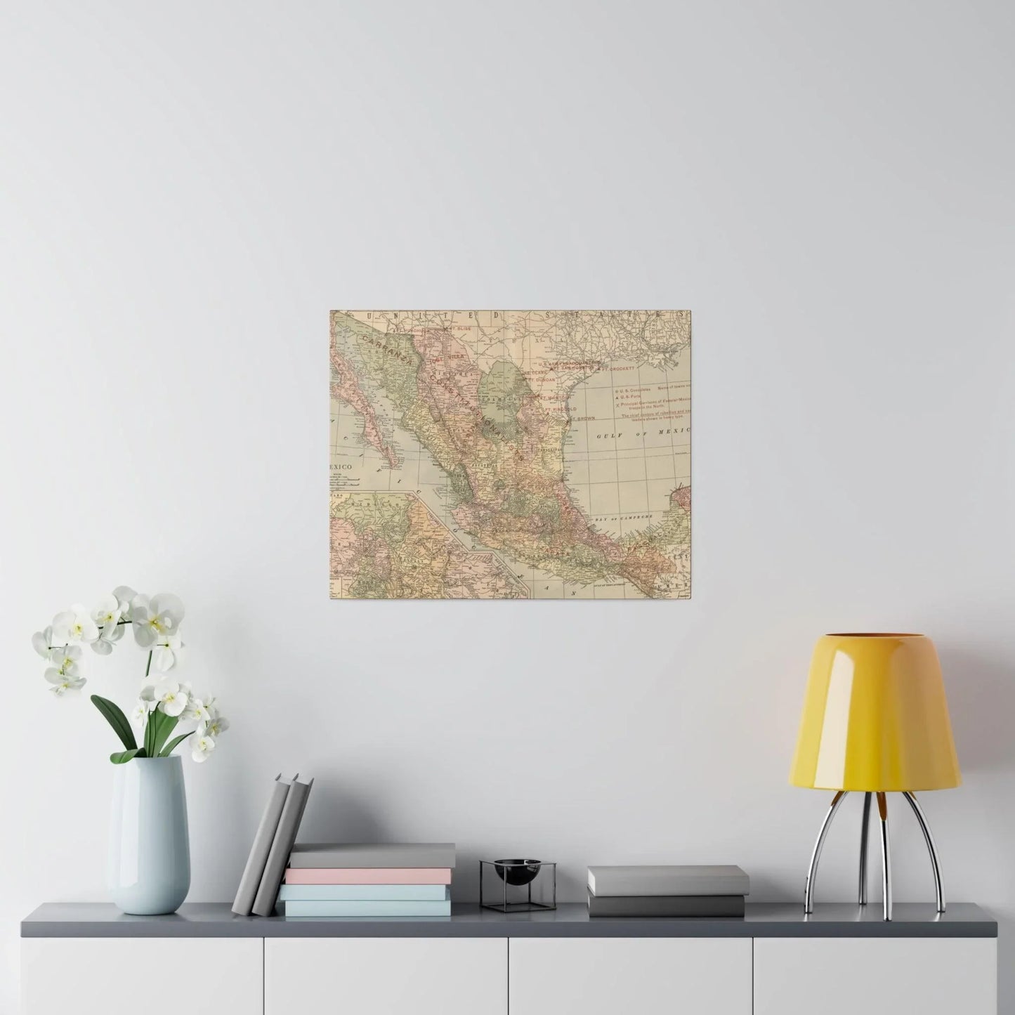 Close-up of textured canvas surface highlighting brushstrokes and vibrant colors depicting the Mexican Revolution 1913 scene.