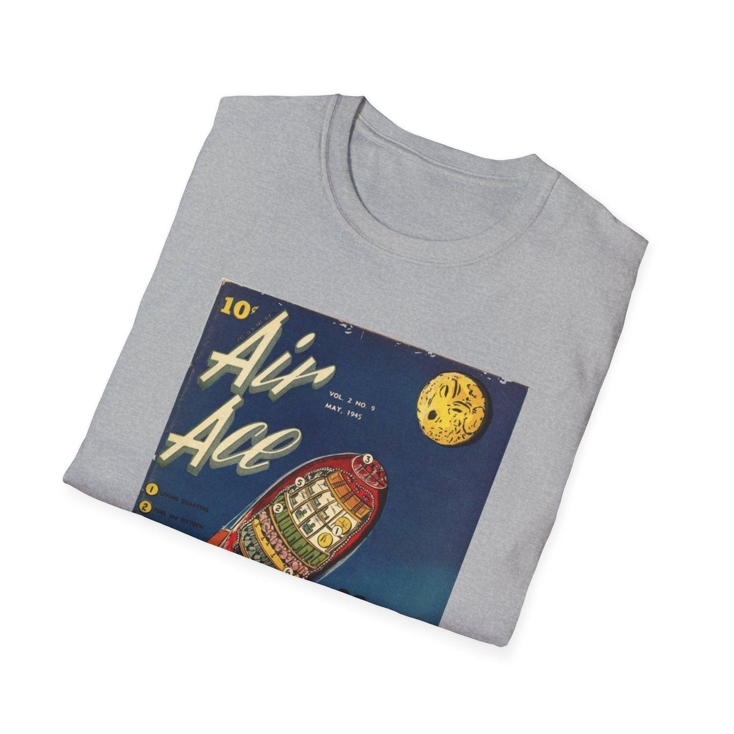 Close-up of the relaxed fit, charcoal gray cotton fabric showing detailed stitching and soft texture from a slight overhead