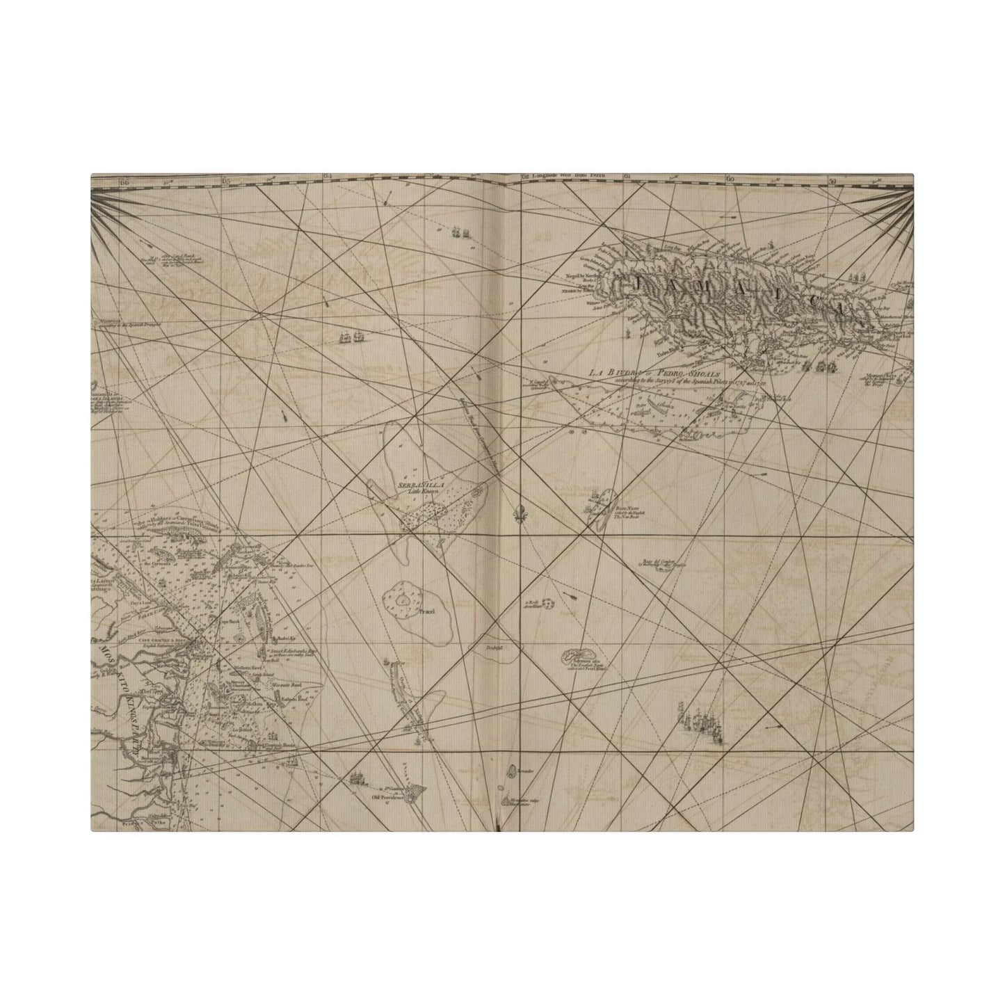 Detailed aerial view highlighting vibrant Caribbean coastal waters and lush greenery along Jamaica and Cape Gracias a Rios