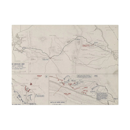 Close-up of detailed canvas texture showcasing distressed finish and aged color palette highlighting the historical style.