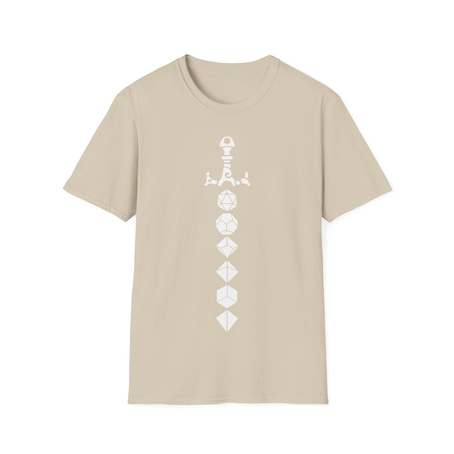 Dice Sword White - Unisex Softstyle T-Shirt