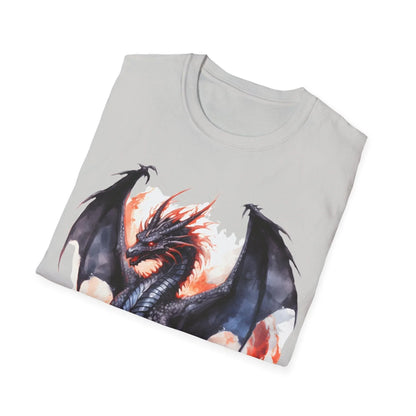 Close-up of the unisex softstyle T-shirt collar showing smooth fabric texture and reinforced neckline stitching in vibrant