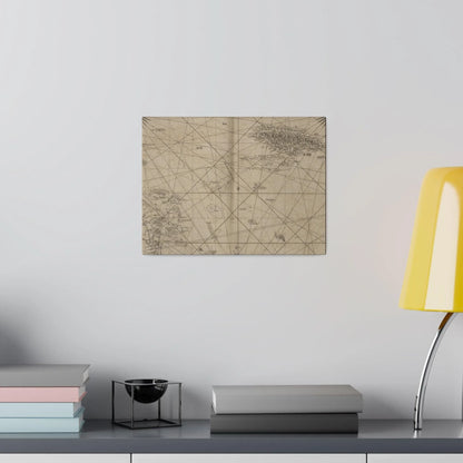 Detailed close-up of the textured canvas surface showcasing vibrant colors of Jamaica and Cape Gracias a Rios scene from a