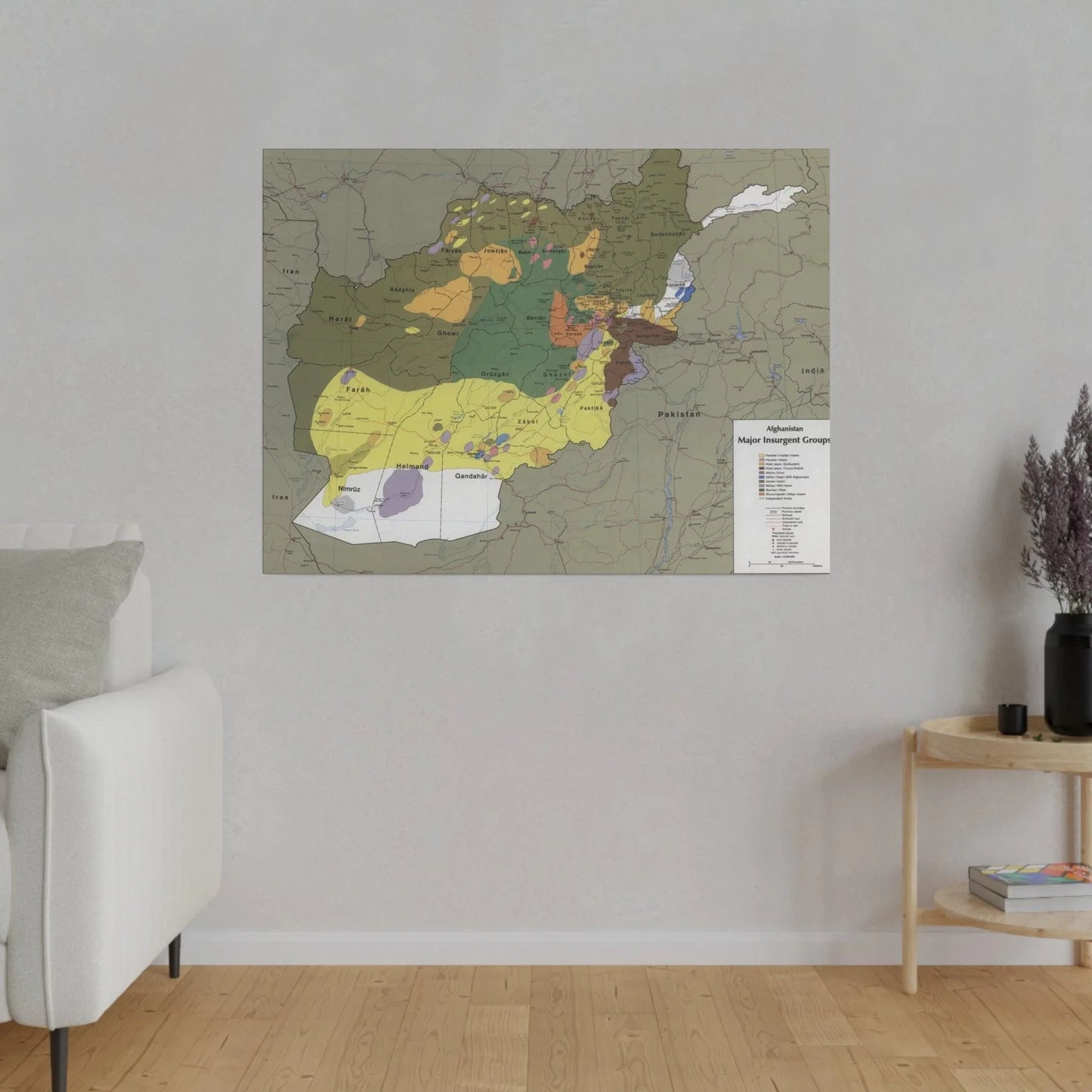 Close-up of textured canvas surface showcasing faded color details and subtle brushstroke patterns from a top-down