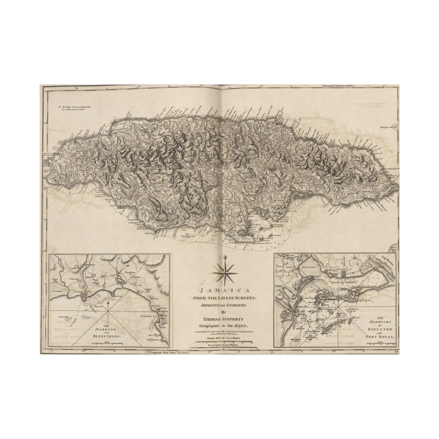 Printify Jamaica canvas wall art, 24x36 inches, matte finish, eco-friendly cotton material, ready to hang for indoor decor