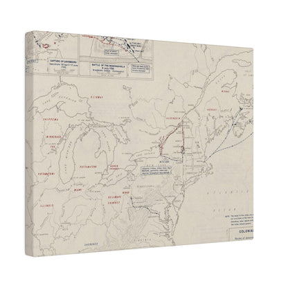 Close-up of detailed canvas texture and subtle brushstroke variations highlighting the historical style of the Colonial Wars