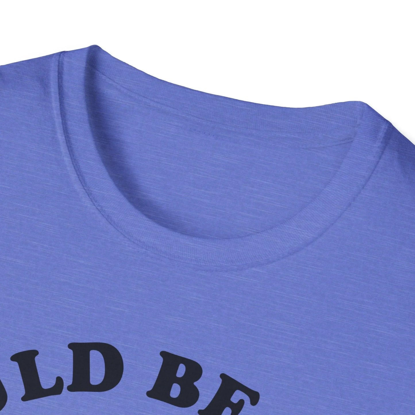 Close-up of the black unisex softstyle T-shirt’s smooth fabric texture and subtle stitching detail at the sleeve hem.