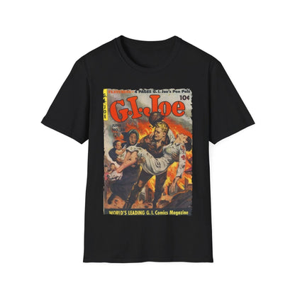 Printify G.I. Joe No.32 unisex cotton crew neck T-shirt, regular fit, blue color, DTG printed design, short sleeves