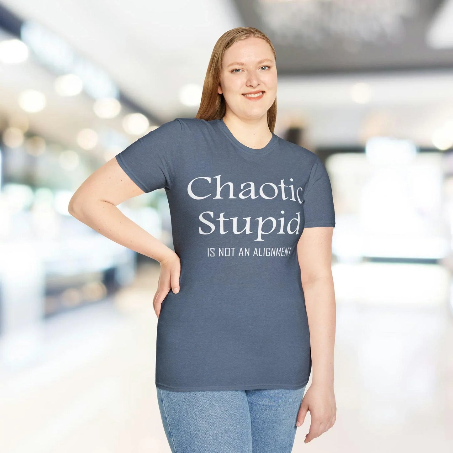 Close-up of the white cotton fabric showing subtle texture and relaxed crew neckline detail from the front angle.