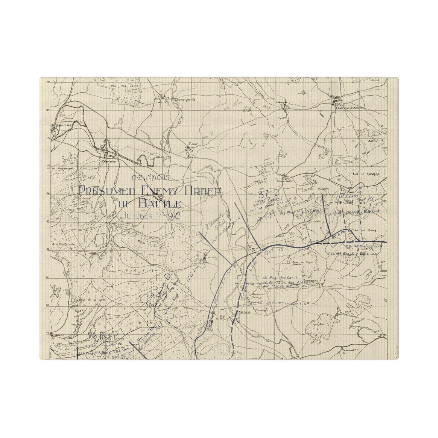 Sommerance Region, Presumed Enemy Order of Battle, October 7, 1918 - Pacific Sky Games