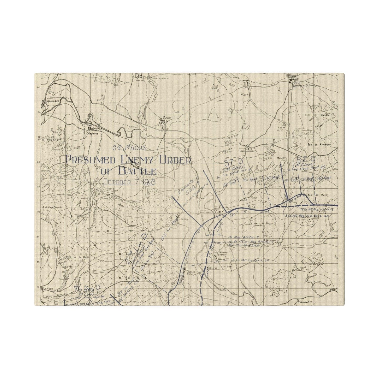 Sommerance Region, Presumed Enemy Order of Battle, October 7, 1918 - Pacific Sky Games