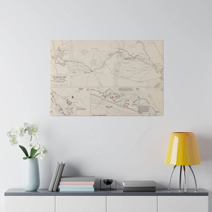 Detailed close-up of canvas texture highlighting aged, parchment-like finish and subtle brushstroke details from a top-down