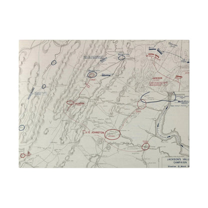 Close-up of textured canvas surface highlighting detailed brush strokes and aged finish of the Civil War Battle of Kernstown