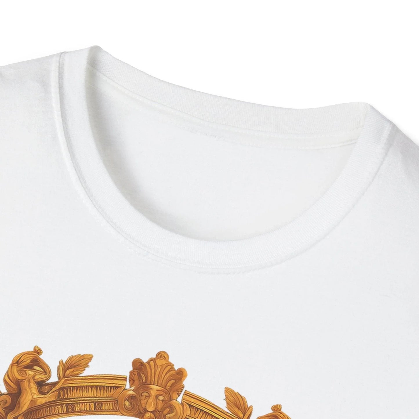 Close-up of the navy blue fabric showcasing the soft, smooth texture and subtle embossed ancient emperor emblem on the chest