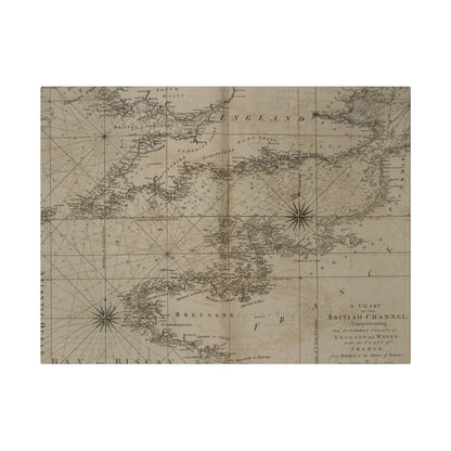 Detailed close-up of the chart’s textured canvas surface highlighting subtle brushstroke patterns and vintage color tones.