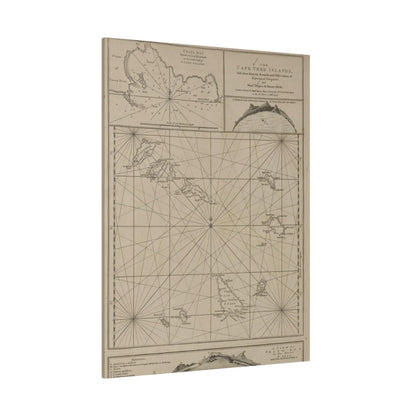 Close-up of vibrant watercolor-style island map highlighting detailed coastline contours and subtle color gradients on