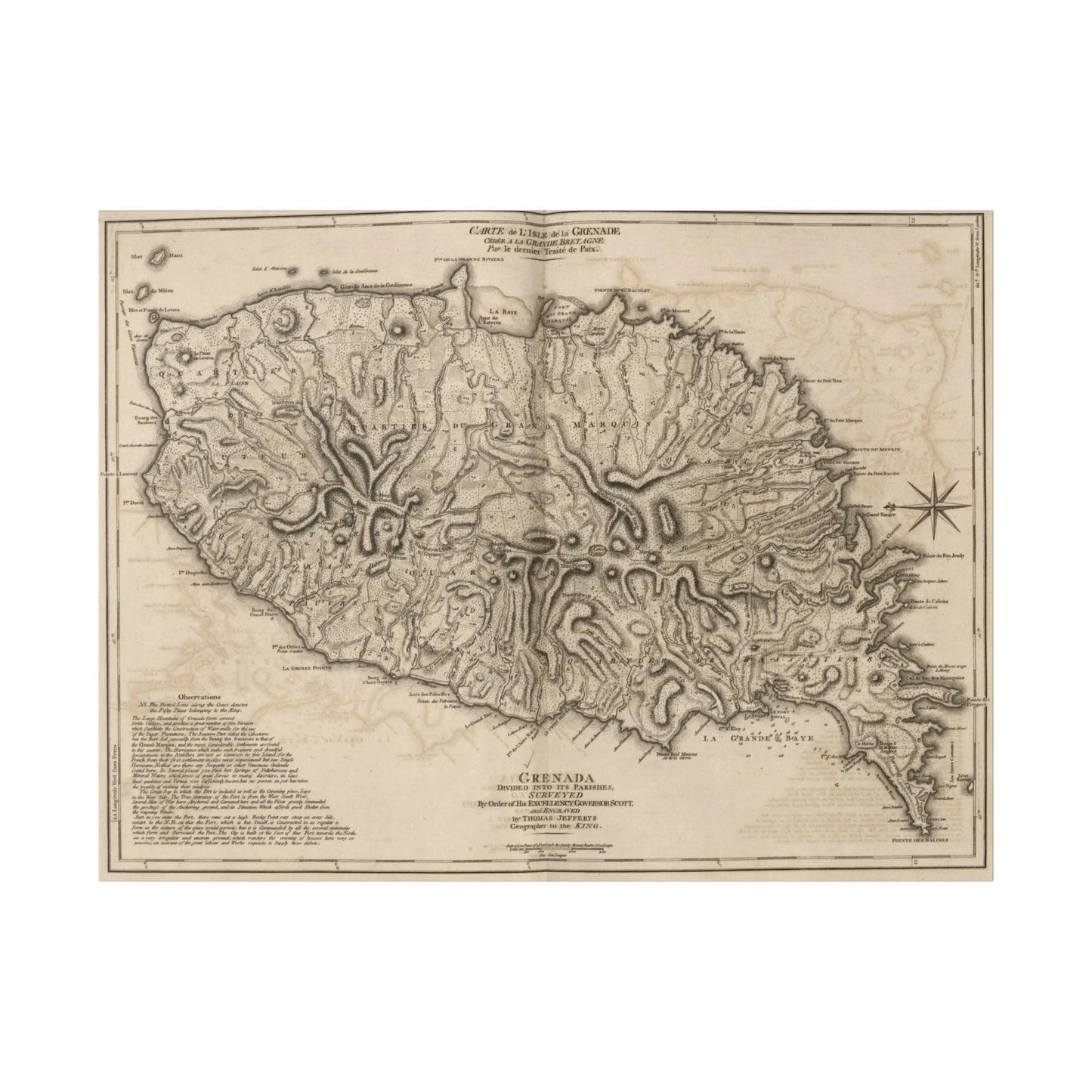 Printify Grenada canvas wall art featuring textured matte finish, 24x36-inch eco-friendly wood frame, ready to hang in