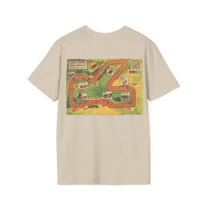 Close-up of the Jet Black No.5 T-shirt’s smooth fabric texture and subtle stitching detail at the neckline from a front