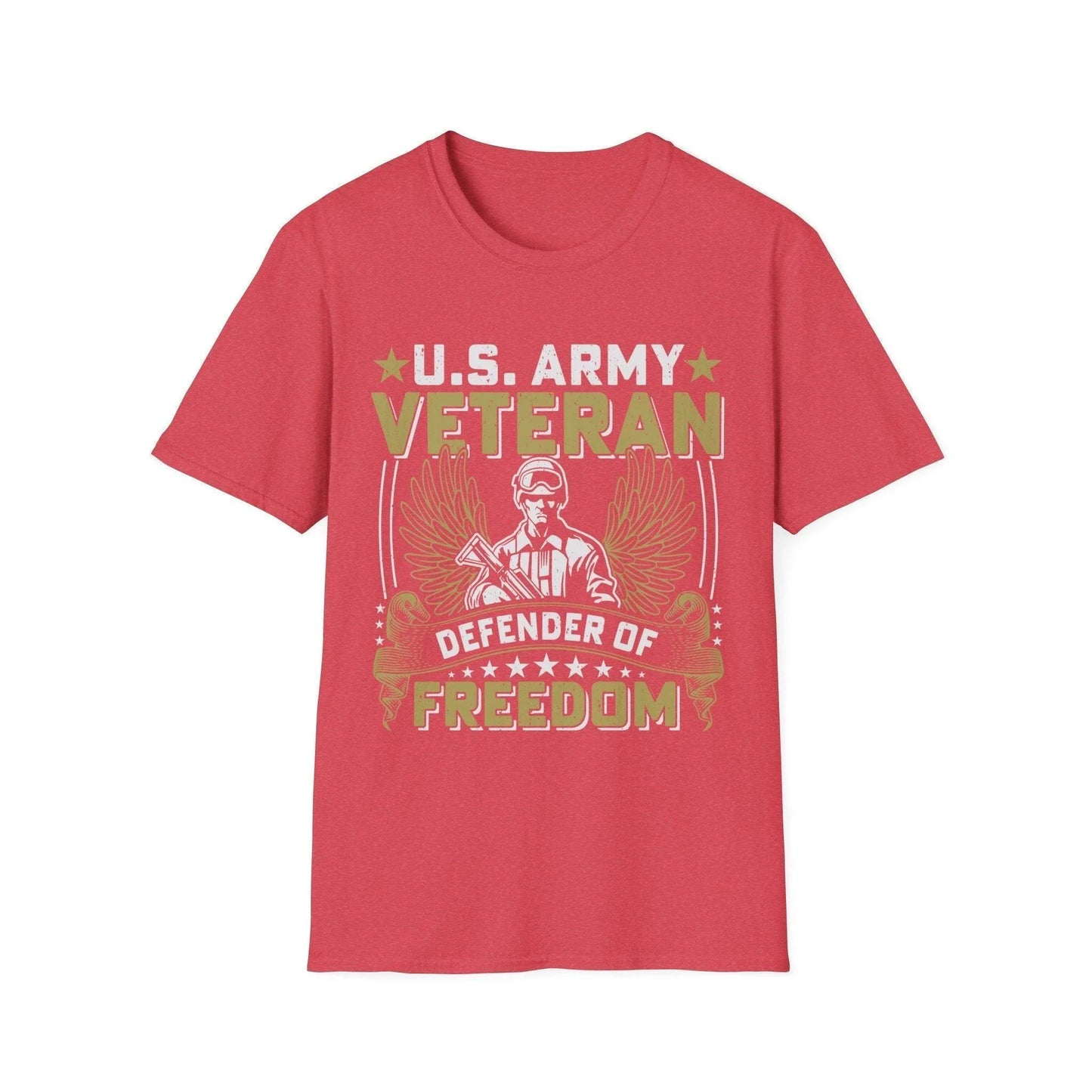 Close-up of the Army - Defender of Freedom T-shirt displaying the soft cotton fabric weave and subtle side seam stitching
