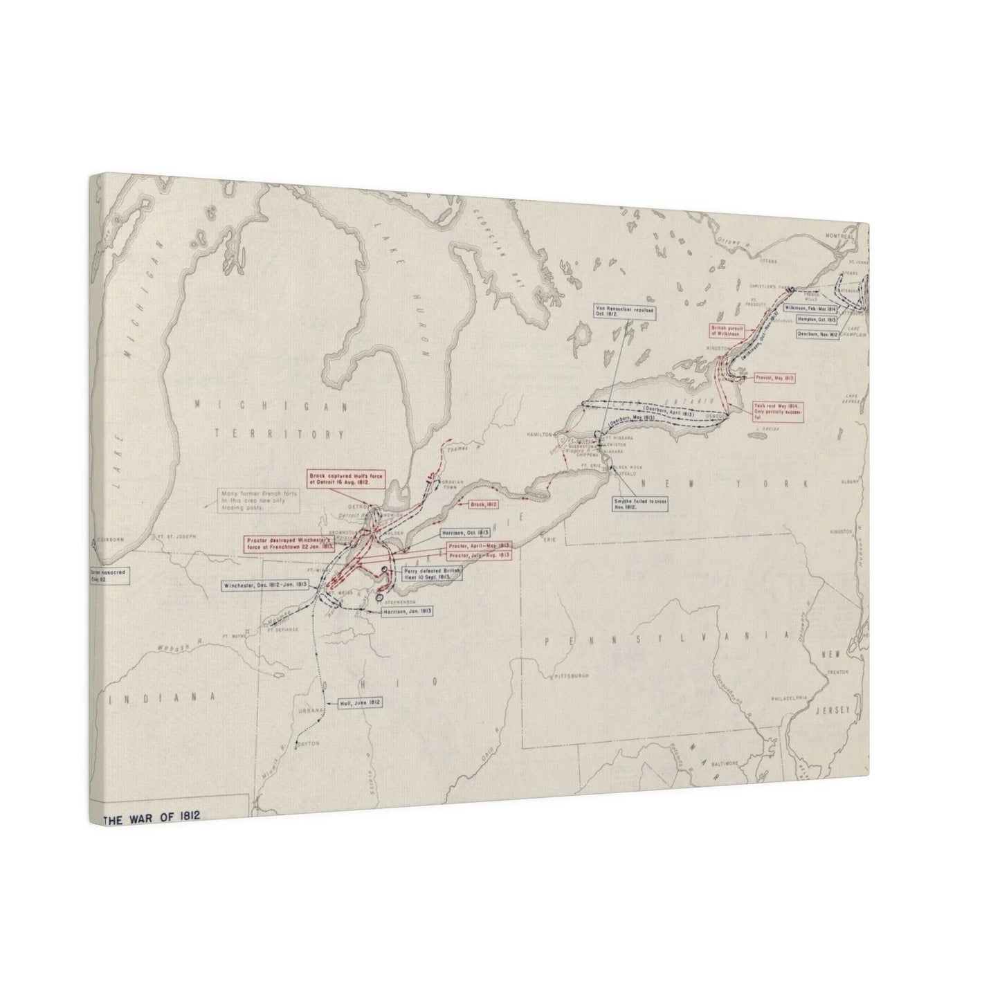 War of 1812, Operations In The North 1812-1814 - Pacific Sky Games