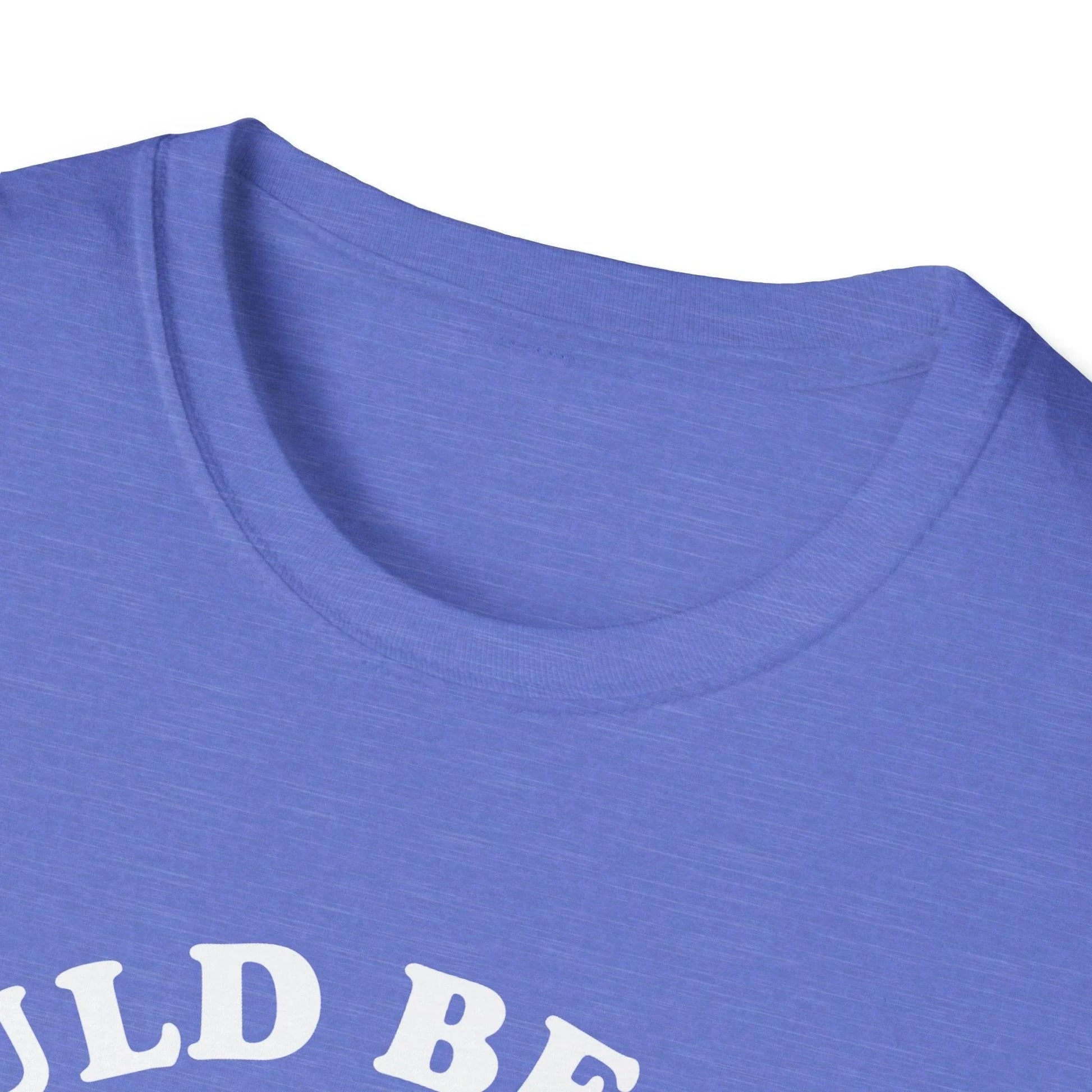 Close-up of the white unisex softstyle T-shirt fabric highlighting its smooth, lightweight cotton blend texture and subtle