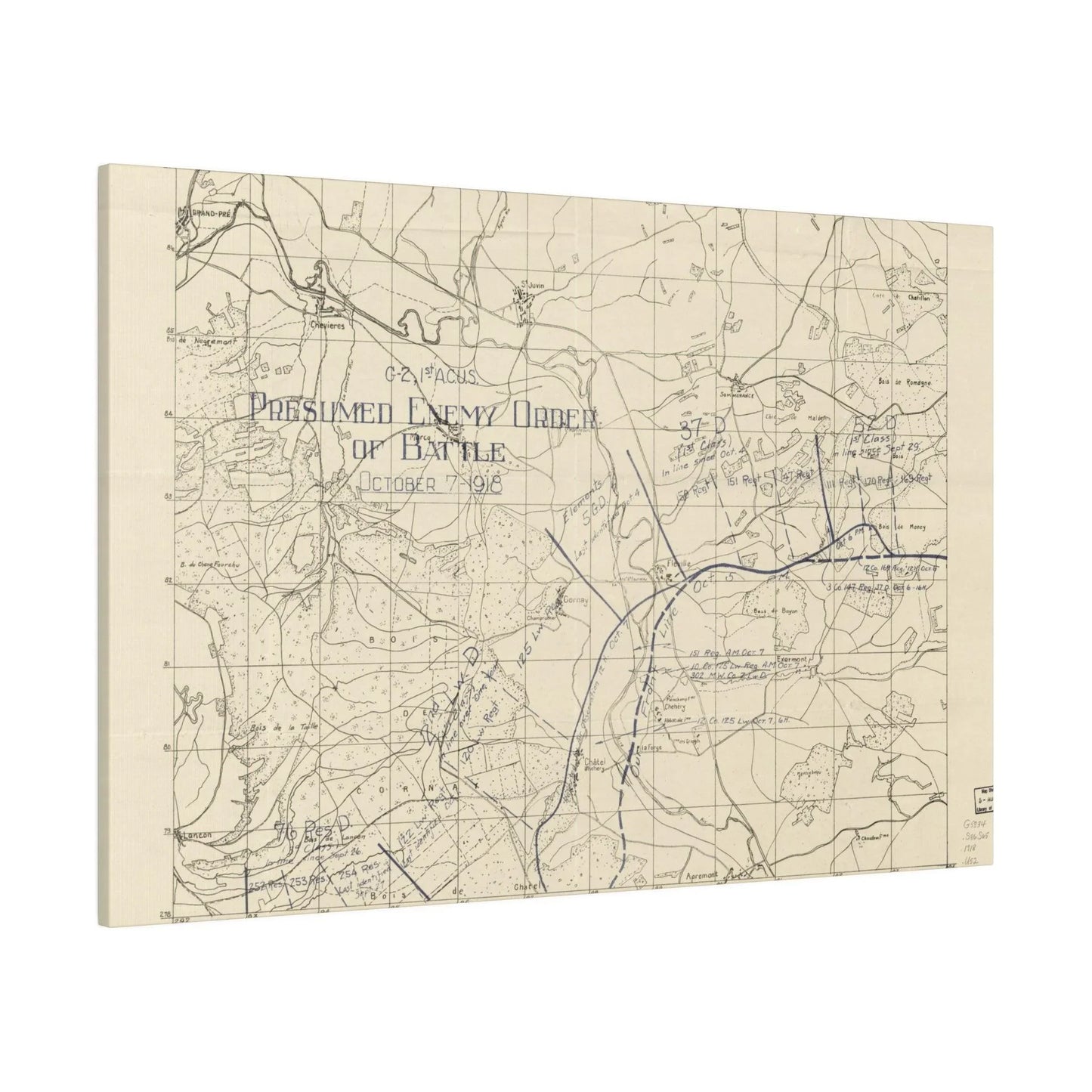 Sommerance Region, Presumed Enemy Order of Battle, October 7, 1918 - Pacific Sky Games