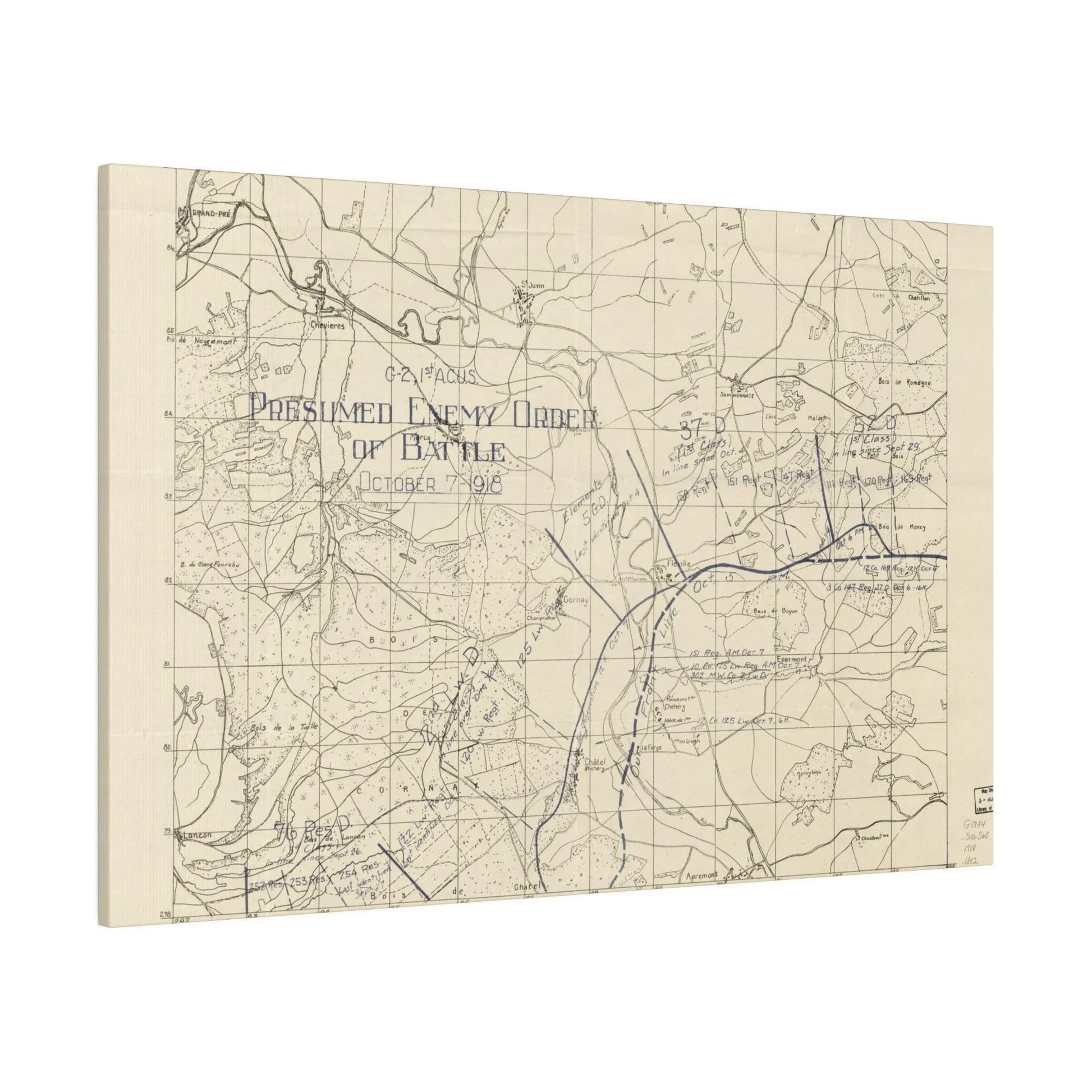 Sommerance Region, Presumed Enemy Order of Battle, October 7, 1918 - Pacific Sky Games