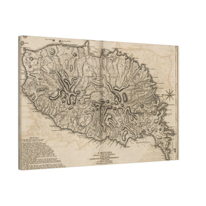 Close-up of the Grenada canvas fabric showing textured weave and vibrant color detail from a slightly angled perspective.