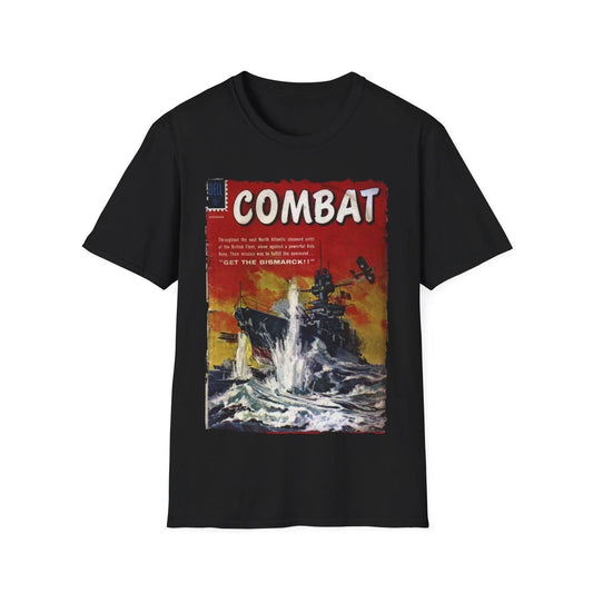 Printify Combat Nov 1961 unisex cotton crew neck T-shirt in navy with regular fit and DTG print design