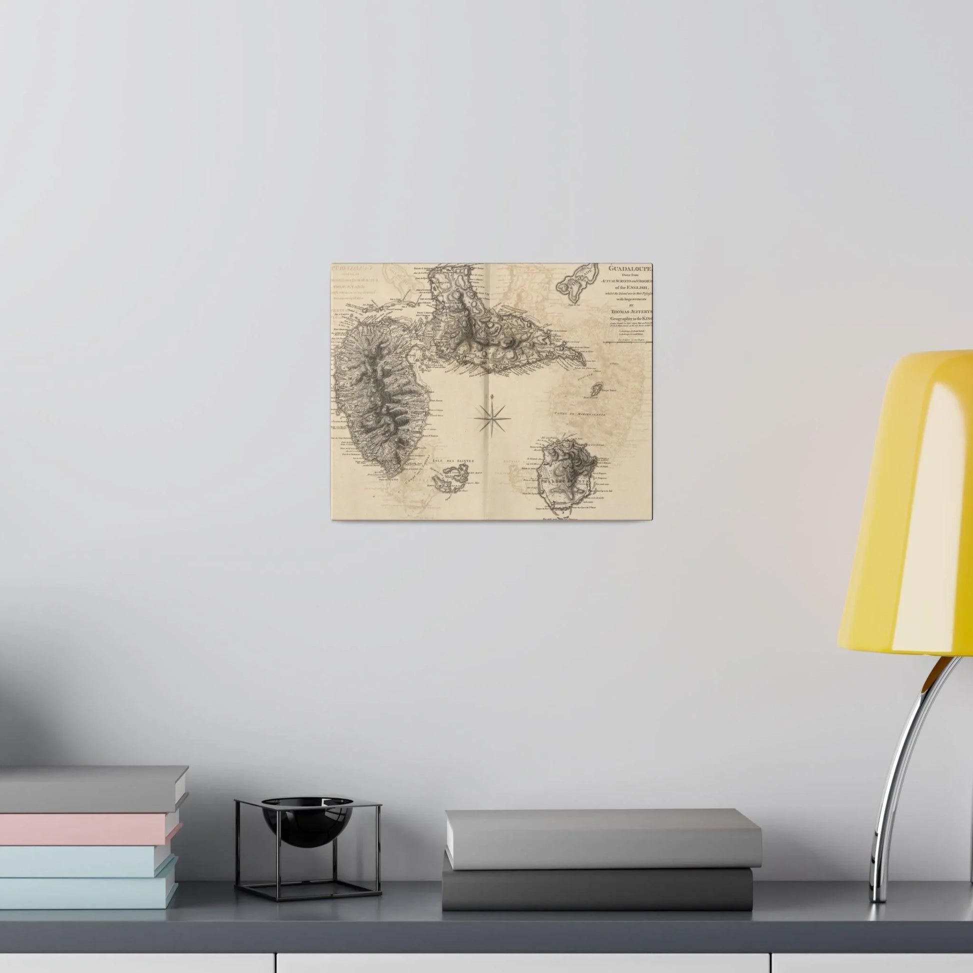 Close-up of the Guadaloupe canvas’s textured fabric showing subtle weave details and matte finish from a slight side angle.