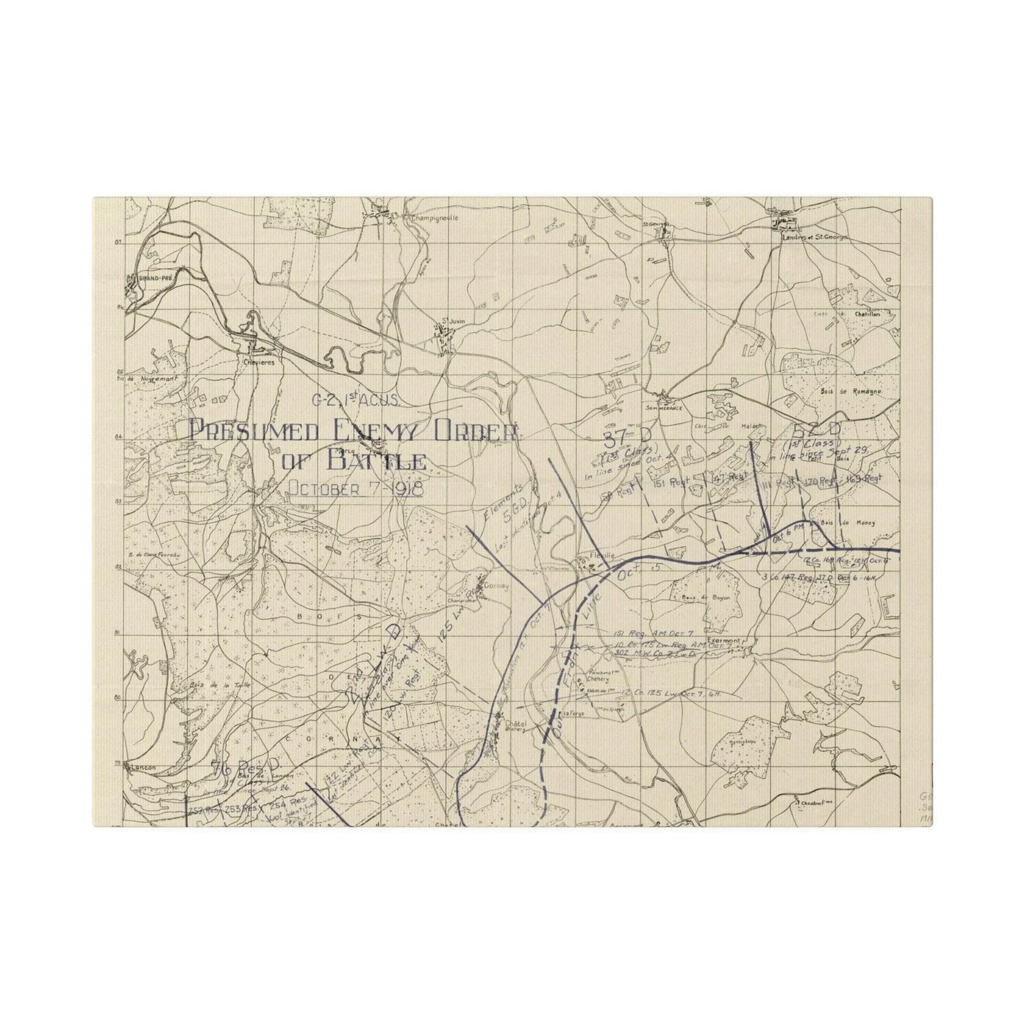 Sommerance Region, Presumed Enemy Order of Battle, October 7, 1918 - Pacific Sky Games