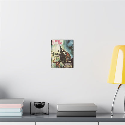 Close-up of the textured canvas surface highlighting the detailed brushstroke pattern and vibrant color application.