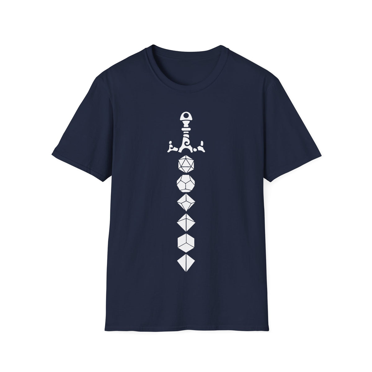 Dice Sword White - Unisex Softstyle T-Shirt