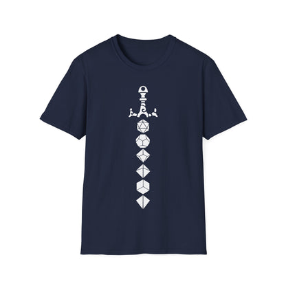Dice Sword White - Unisex Softstyle T-Shirt