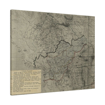 Close-up of textured canvas displaying worn, faded shades of beige and brown, highlighting the vintage surface detail.