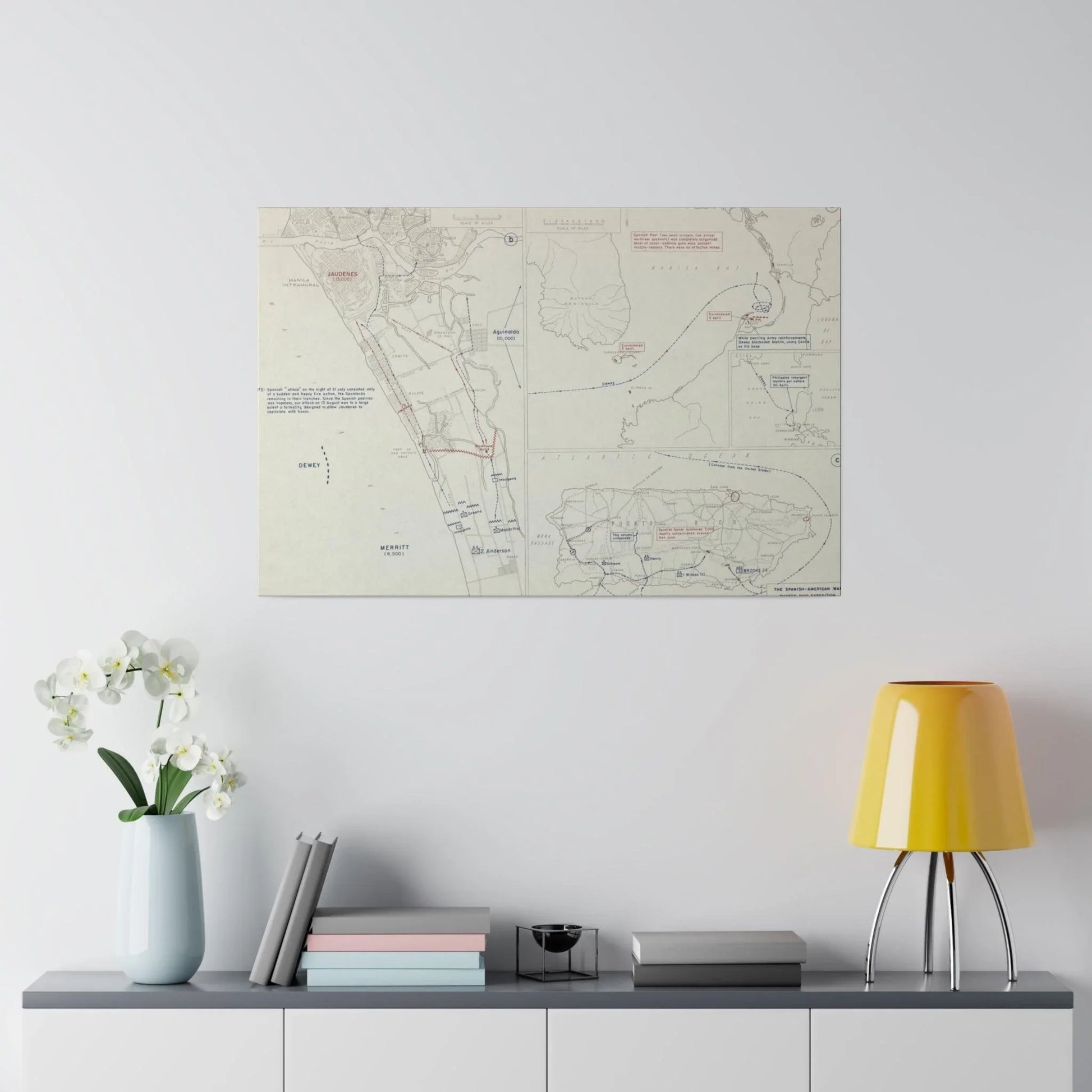 Spanish-American War, Philippines and Puerto Rico, Puerto Rico Expedition 25 July - 12 Aug, Naval Operations in Manila Bay 30 Apr - 1 May, Capture of Manila 13 Aug 1898 - Pacific Sky Games