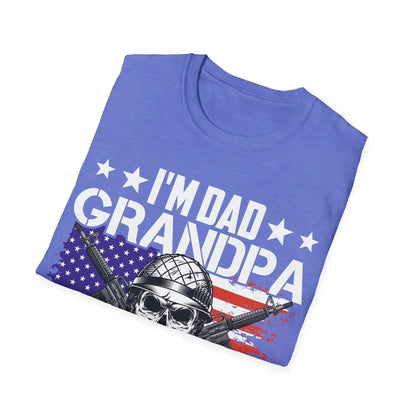 Close-up of the unisex softstyle fabric showing the smooth matte finish and reinforced stitching along the sleeve hem.