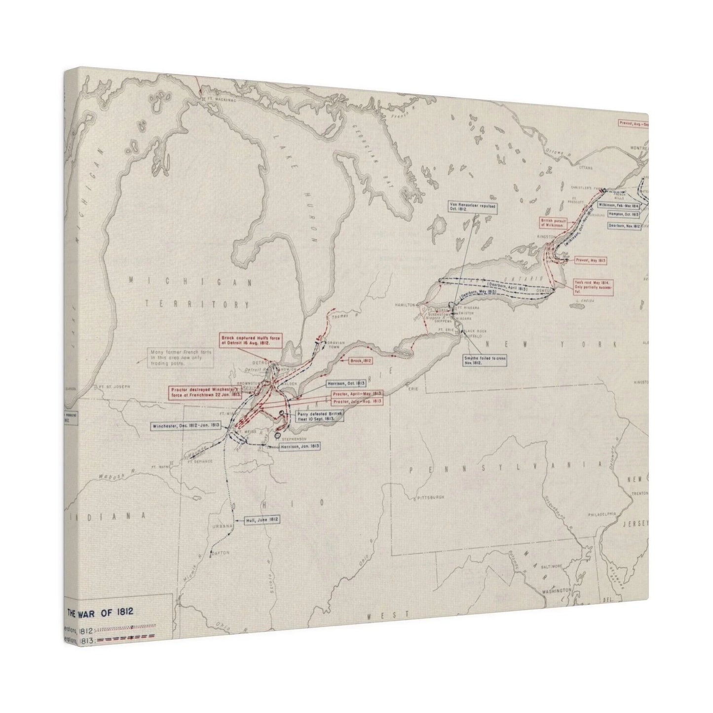 War of 1812, Operations In The North 1812-1814 - Pacific Sky Games